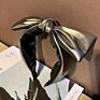 Handmade Luxury Pu Bow Knot Leather Headbands for Women Cute Solid Color Hairband Simple Wide Hair Loop Accessories