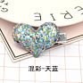 Handmade Newest Korean Style Twinkling Glitter Heart Shape Hairgrips Hair Clips for Baby
