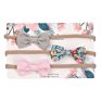 Handmade Nylon Kid Girl Newborn and Bow Flower Set Accessory Cotton Little Knot Elastic Toddler Baby Headband