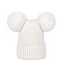 Hat Rex Rabbit Double Hairball Knitted Hat Mum and Baby Matching Beanie