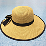 Hat Wide Birm Bowknot Ribbon Beach Travel Straw Hat for Women