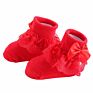 Hf Bow Lace Baby Socks Newborn Candy Color Cotton Baby Socks Cute Baby Socks Princess Style