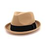 High-End Burgundy Short Brim Fedora 100% Wool Felt Hat Body For