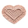 Home Creative Handmade Fringe Coasters for Drink Table Top Cup Mat Dinning Room Placemat for Home Decor