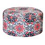 Inflatable Stool with Colorful Fabric Zippered Slipcover Groovy Lightweight round Shape Ottoman 50*25 Cm