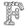 Initial Pave Clear Gem Dangling Alphabet Letter Surgical Steel 14G Navel Belly Button Ringsbody Piercing Jewelry