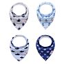 Ins 4 Pack Baberos Babadores Organic Cotton Toddler Girl Drool Babies Bib Set Waterproof Plain Apron Bandana Baby Bibs