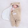 Ins Baby Swaddle Wrap Warm Soft Plush Baby Cotton Stroller Baby Sleeping Bag