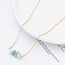 Irregular Chips Stone Beads Natural Gemstone Pendant Necklace Delicate Gold Plated Chain with Natural Stone Charms Necklace