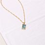 Jewelry Colorful White Shell Necklace Rectangle Pendant Necklace Stainless Steel Necklace