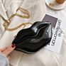 Jowyar High- Pu Leather Women's Designer Lip Shape Handbag Chain Shoulder Messenger Bag