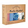 Kangobaby 5 Pack Multi-Functional 60*60 Bamboo Cotton Toddler Muslin Blanket Print Baby Burp Cloth Set