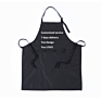 Kefei Print Cotton Denim Apron with Logo Black