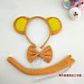 Kids Child Carnival Party Plush Animal Monkey Ears Headbands Tie and Tail 3Pc Set