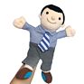 Kids Stage Performance Prop Toy Family Figure Character Role Plush Hand Puppet