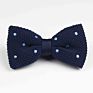 Knitted Mens Bow Tie Men Leisure Polka Dots Bilayer Bow Ties for Men Wedding Party Striped Wedding Burgundy Butterfly Bowtie