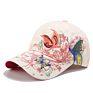 Korean Sequin Embroidered Baseball Butterfly Embroidery,Duck Tongue and Lip Print Women's Hat Sunscre