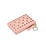 Korean Short Coin Wallet Key Zipper Ladies Wallet Card Bag Rivets Leather Coin Bag