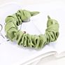 Korean Silk Acetate Satin Pleated Headband Cute Lady Soft Cloth All-Match Hair Accessories Women Ruched Headbands