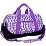 Ladies Modern Novel Design Strap Beach Gym Bag Full Embossed Duffle Bag Pattern Logo