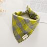 Large Pet Scarf Pet Bandana for Dog Cotton Plaid Washablebow Ties Collar Cat Dog Scarf Accessories