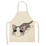 Latest Promotion Price Design Reusable Cute Cartoon Cat Print Kitchen Non-Waterproof Apron