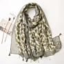 Leopard Scarf with Yellow Edge Women's Accessories