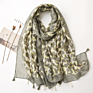 Leopard Scarf with Yellow Edge Women's Accessories