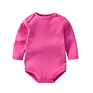 Long-Sleeve 100% Cotton Baby Bodysuit Multi-Color Unisex Baby Solid Boy Rompers