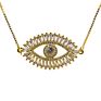 Ls-D1538 Rainbow Evil Eyes Pendant Necklace Gold Color Copper Cz Chain Choker Necklace for Women Girls