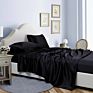 Luxury Satin Four-Piece Set Pure Cotton Simple Embroidery Bed Sheet Quilt Cover Bedding