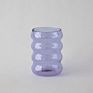 Made Mouth Blown Heat Resistant Pyex Colored Ripple Glass Coffee Mugs Cups for Drinking