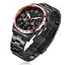 Man Big Face Stainless Steel Case Chronograph Watches Mens Style Quartz Military Watch