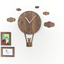 Mandelda Quartz Sweep Movements Mdf Wooden Pendulum Clock Silent Balloon and Swinging Rabbit Wall Clock