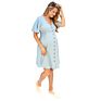Maternity Clothing for Pregnant Women Dress Solid Color Buttoned Outerwear Maternity Dresses