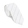 Men Cotton Solid Color Slim Necktie Stripe Skinny Tie for Wedding Party