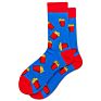 Men's Combed Cotton Colorful Socks Food Pattern Casual Dress French Fries Pattern Business Men Dress Happy Funny Socks