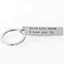 Metal Soft Enamel Drive Safe L Love You Dad Mom Sister Brother Keychain