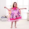 Microfiber Kids Cartoon Print Beach Towel Poncho, Children Beach Poncho, Kids Hooded Beach Poncho Towel