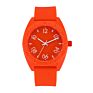Moq Orange Quartz Unisex Water Resistant Jelly Silicone Watch