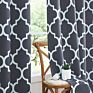 Morocco Room Darkening Window Drapes Printed Blackout Curtain Set with Grommets for Living Room and Bedroom