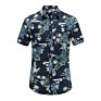 Most Hawaii Short Sleeve Flower Printing Shirt Cotton Beach Mans Shirts