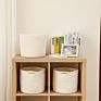 Natural Cotton Rope Storage Baskets round Woven Basket Home Decoration Laundry Hamper Rope Basket with Handles