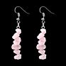 Natural Crystal Stone Beaded Earrings Multicolor Stones Tassel Hook Earrings