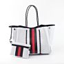 Neoprene Beach Tote Bag Women Shopping Bag Light and Soft Fabric Extra Large Capacity Eco-Friendly Single Shoulder Bag