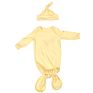 Newborn Infant Toddler Boy Girl Clothes Sleeper 100% Combed Cotton Baby Knotted Sleeping Gown with Hat