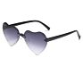 Newest Gradient Rimless Cartoons Love Heart Shape Kids Boy Sunglasses Girls Manufacture for Uv Sun Glasses