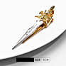 Novel Tie Bar Sword Cufflinks and Tie Clip Gift Box Set Gold Tie Pins for Men