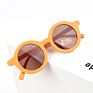 Oculos Frosted Glasses Uv Protection Girls Circle Sunglasses for Kids Sunglasses Polarized Unisex Children Pc Frame