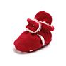 Old Fashioned Snap Drawstring Infant Bedroom Shoes Baby Booties with Wool